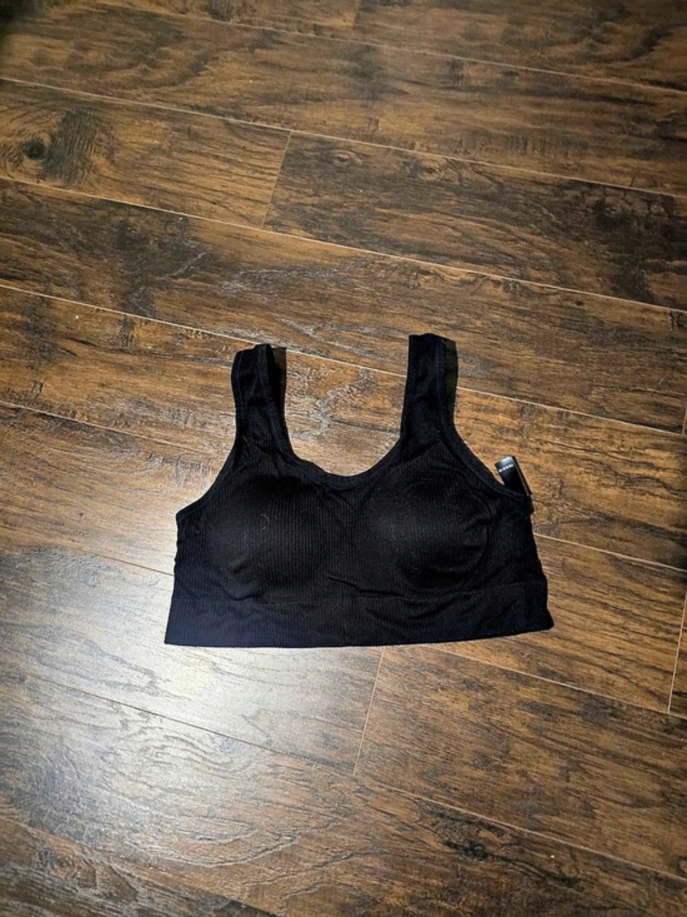 Torrid | Lightly Lined Seamless Rib Scoop Bralette Black Size 3